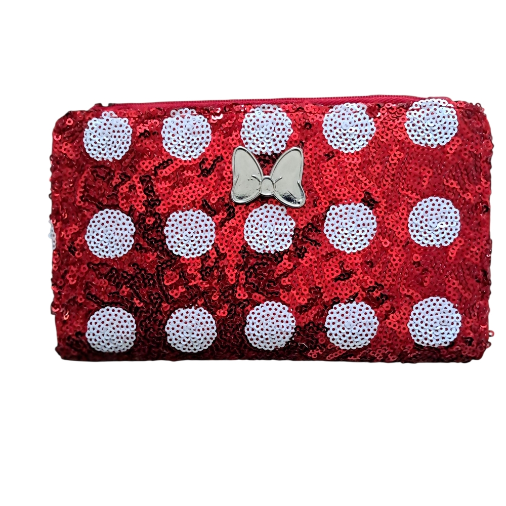 Disney Parks Red Sequin Polka Dot Clutch